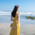2018夏季新款女装温柔风中长款海边度假沙滩裙超仙显瘦吊带连衣裙(黄色)(L)第4张高清大图