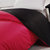 兰歌纺织 无印全棉活性斜纹单品纯色单被套良品床上用品(玫红黑 220*240CM)第5张高清大图