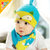 春秋季新生儿帽子胎帽婴儿帽子0-3-6-12个月小孩男女童宝宝棉帽冬(深蓝色)第5张高清大图