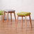家逸凳子实木 布艺小凳子 餐桌凳 创意梳妆凳 原木绿色(素颜 原木色凳腿)第3张高清大图