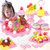 【彼优比】儿童过家家玩具水果蛋糕玩具切切乐水果蛋糕玩具套装儿童玩具(36件粉)第5张高清大图