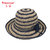 Kenmont帽子5-9岁儿童夏天户外休闲沙滩帽草帽遮阳帽太阳帽防晒帽(珊瑚色 S)第3张高清大图