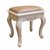 京好 欧式梳妆凳子 现代简约环保小碎花化妆凳古典创意布艺实木椅A71(米白色 散装发货)第5张高清大图