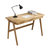 撼林 北欧实木简约书桌家用学生卧室写字台日式办公桌原木色实木电脑桌(胡桃色 0.8米单桌（单抽）)第5张高清大图