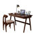 王者佳人 现代北欧实木书桌 电脑桌 家用桌 办公桌 带抽屉写字台(原木色凳子)第5张高清大图
