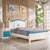 一米色彩 儿童床 实木床1.2米橡胶木单人青少年1.5米环保定制板式家具卧室实木床(蓝色 1200*1900mm)第2张高清大图