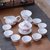 茶具套装青花陶瓷家用泡茶器功夫盖碗整套简约茶杯(8件套（高白瓷）雪景)第3张高清大图