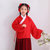 明制儿童汉服女童古装中国风2020新款秋装长袖唐装古风仙女裙(150 红)第5张高清大图