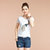 莉菲姿 2017新款韩版修身时尚孔雀图案上衣半袖衫体恤女(黑色 XXXL)第3张高清大图