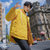 男冬季外套2018新款韩版加厚面包潮DS295连帽(黄色)第4张高清大图