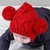 milkyfriends婴幼儿3-6-24个月儿童针织纯手工毛线帽秋冬宝宝帽子(红色 均码（44-50CM）)第4张高清大图
