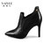 法国NAIYEE 2016秋季新款时尚女鞋子性感牛皮尖头细跟女士踝靴(黑色 39)第2张高清大图