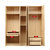 A家 衣柜 板木原木枫木衣柜北欧现代简约衣柜 家具两门三门五门大衣柜 3门（含裤架）(5门（含内柜+裤架）） 衣柜)第3张高清大图