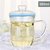 物生物蘑菇杯茶杯韩版创意潮流透明玻璃杯带把便携花茶泡茶办公杯380ML /420ML/500ML(橙色)第3张高清大图