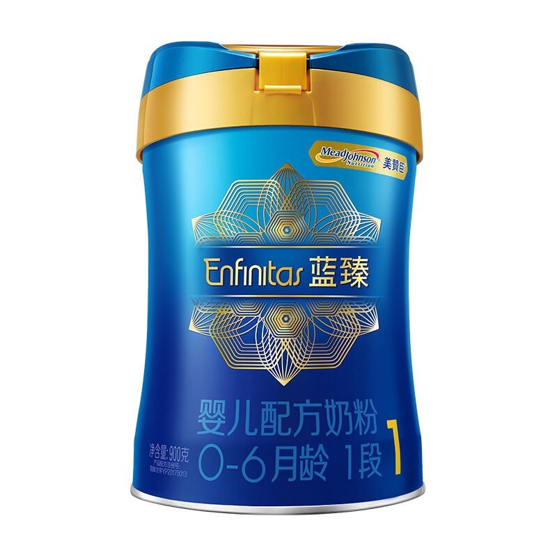 美赞臣enfamil蓝臻婴儿配方奶粉1段罐装06月龄900g4罐特惠