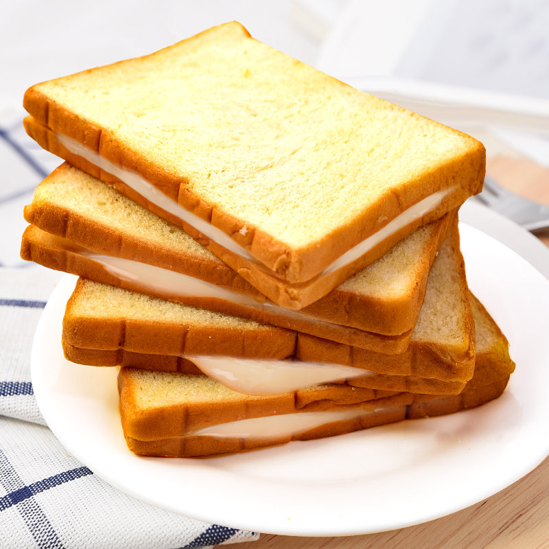炼乳夹心吐司面包早餐整箱健康零食小吃解馋充饥夜宵休闲食品2包试吃
