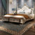 卡富丹 美式床欧式床法式床双人1.8主卧床婚床储物家具公主床(1.8米床+床垫（框架款）)第2张高清大图