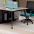 艾诺狄斯 现代简约双人位带副柜职员办公桌椅组合写字台办公家具人造板(胡桃色六人位 默认)第3张高清大图