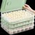 饺子盒厨房家用水饺盒冰箱保鲜盒收纳盒塑料冷冻托盘馄饨盒鸡蛋盒(透明色 鸡蛋盒（2层2盖）（可放48个鸡蛋）)第2张高清大图
