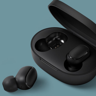 小米Redmi AirDots真无线蓝牙耳机 迷你隐形耳塞式耳机音乐耳麦(黑色)