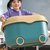 儿童收纳箱多功能带轮卡通家用大容量玩具整理箱宝宝零食衣物收纳(智慧绿（升级款） 大号)第3张高清大图