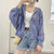 韩版夏季蝙蝠袖连帽衬衫外套上衣防晒衣女2021新款长袖空调衫女(白色 L)第2张高清大图
