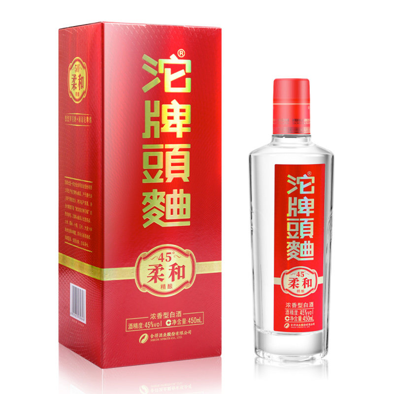 沱牌舍得柔和精酿沱牌头曲45度450ml盒浓香型白酒过节送礼酒婚庆用酒