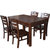 木巴现代中式实木餐桌椅组合 组装4人小户型橡胶木长方形饭桌(胡桃色一桌六椅CZ180+YZ370 默认)第5张高清大图