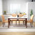 a家家具 现代简约餐桌椅组合小户型家用一桌四椅长方形大理石餐桌(胡桃木色 一桌四椅)第3张高清大图