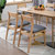 物植 实木餐椅家用阳台休闲桌靠背椅 YPH-01(原木色实木米色麻布)第5张高清大图