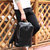 斐格男士双肩包皮包韩版时尚大容量休闲背包9016(黑色)第2张高清大图