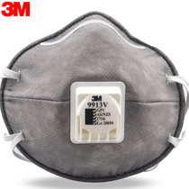 3M 口罩KN90级9913V头戴式呼吸阀防护口罩防雾霾PM2.5防尘 单个价格