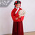 明制儿童汉服女童古装中国风2020新款秋装长袖唐装古风仙女裙飘逸(红色 130)第4张高清大图