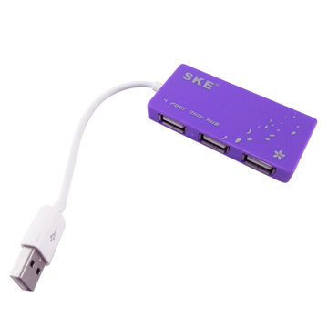 SKE SK-HB02 USB2.0高速4口集线器HUB（紫色）