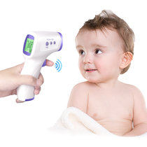 长坤电子体温计婴儿额温枪宝宝儿童家用红外线温度测量仪发烧提醒三色背光(白色 1盒)