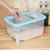 臻酷 塑料米桶储米箱储面箱带盖防虫防潮面粉桶10kg(蓝色 10kg   20斤)第2张高清大图