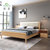 诱居 床 时光极简北欧实木床 原木色橡胶木现代简约软件靠床铺1.8米日式双人1.5m单人床(1.8米 床+床垫)第2张高清大图