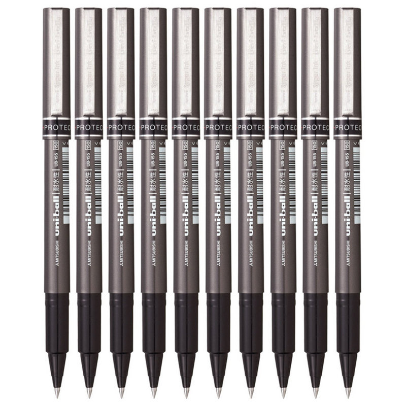 三菱uni 一次性耐水性 走珠笔/签字笔(ub-155 黑色 1支装)