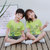 BEBEERU2020春夏款款儿童短袖韩版T恤32支休闲卡通男孩女孩上衣(150 红色)第5张高清大图