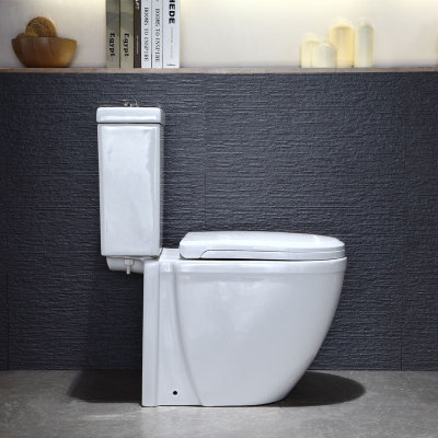 玺泽卫浴 分体抽水马桶直冲式横排坐便器250坑距座便器出口英国(pp