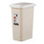 家用厨房垃圾桶12L 手按摇盖垃圾桶篓卧室卫生间客厅长方形彩色垃圾筒 米白-摇盖款(咖啡-弹盖款)第5张高清大图
