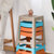 茶花塑料凳子家用厚成人条纹高凳浴室防滑餐桌凳方椅46CM高(橘色 10只装)第5张高清大图