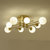 古娜全铜客厅吊灯现代简约北欧轻奢分子魔豆创意个性极简卧室餐厅灯3610款(全铜本色+玻璃 8头)第3张高清大图