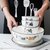 碗碟套装家用碗盘组合简约日式陶瓷可爱创意盘子碗筷乔迁餐具一套(十人 51件套【圆款】)第3张高清大图