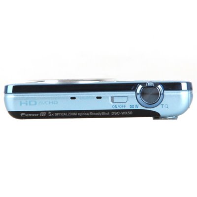 索尼（SONY）DSC-WX50数码相机  蓝色 1620万像素 5倍光变 25mm广角 2.7寸屏 1080i高清摄像 美肤模式