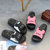 鞋子女学生韩版拖鞋女夏外穿厚底高跟中跟网红新款时尚防滑女鞋(1172大米奇（黑色）)第5张高清大图