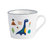 福耐康 可爱恐龙陶瓷水杯茶杯 儿童马克杯牛奶杯咖啡杯(深蓝长颈龙)第3张高清大图