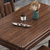 恒兴达 虎斑木现代中式全实木餐桌家用纯实木长方桌饭桌餐厅餐桌椅组合(胡桃色 一桌六椅)第5张高清大图