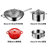 双立人（ZWILLING）德国厨房锅具套装8件套 不锈钢炒锅铸铁锅汤锅蒸锅电磁炉通用(百年20cm铸铁锅套装)第2张高清大图