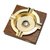 JIFENG季风雪茄烟灰缸金属大号双槽实木烟灰缸创意个性雪茄持灰器(银色. JF-3001)第5张高清大图